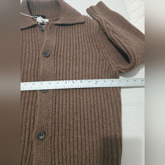 COS Alpaca Blend Ribbed Button Down Cardigan For Men Size XS - Picture 8 of 15